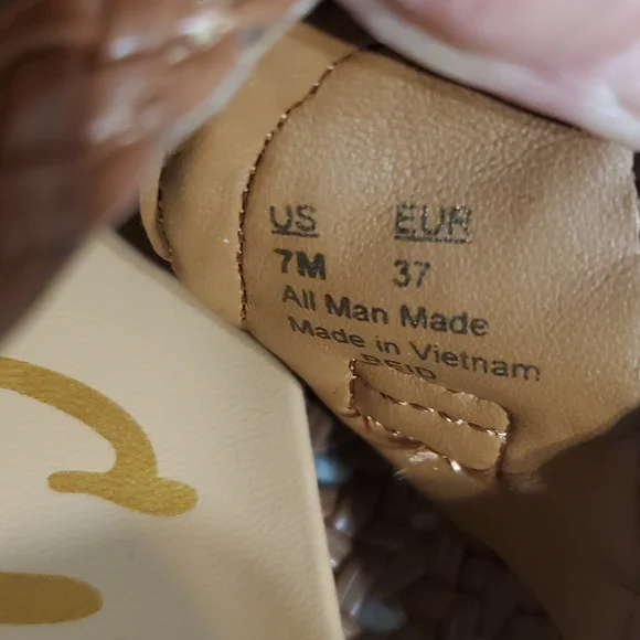 Sam Edelman Brown Braided Sandals. Very Cute Sandals Sz 7M Never Worn - Picture 2 of 6